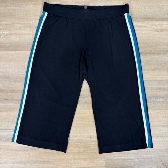 INC International Concepts Women's Plus Size Varsity-Stripe Wide-Leg Ankle Pants - Picture 3 of 7